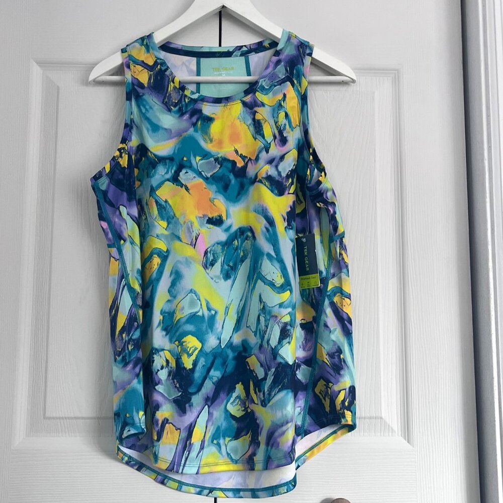 NWT Tek Gear Multicolor Workout Tank Sleeveless Muscle Tank / Racerback